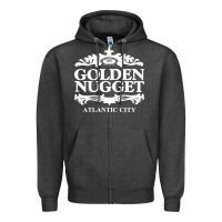 Charcoal Heather atlantic city golden nugget Zipper Hoodie - artisFamous
