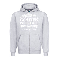 Heather Grey atlantic city golden nugget Zipper Hoodie - artisFamous