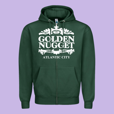 Atlantic City Golden Nugget Zipper Hoodie Designed By Artisfamous