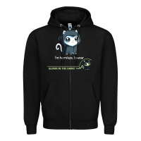 Black i'm harmless, i swear Zipper Hoodie - artisFamous