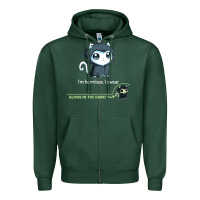 Sports Green i'm harmless, i swear Zipper Hoodie - artisFamous
