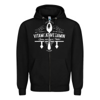 Black vitameatavegamin Zipper Hoodie - artisFamous