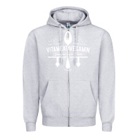 Heather Grey vitameatavegamin Zipper Hoodie - artisFamous