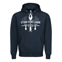 Navy vitameatavegamin Zipper Hoodie - artisFamous