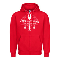 Red vitameatavegamin Zipper Hoodie - artisFamous