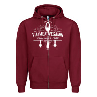 Burgundy vitameatavegamin Zipper Hoodie - artisFamous