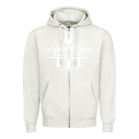 Oatmeal Heather vitameatavegamin Zipper Hoodie - artisFamous