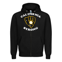 Black california strong Zipper Hoodie - artisFamous