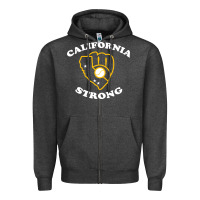 Charcoal Heather california strong Zipper Hoodie - artisFamous