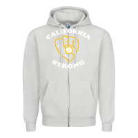 Dove Grey california strong Zipper Hoodie - artisFamous