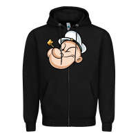 Black The Sailor Popeye Zipper Hoodie - artisFamous