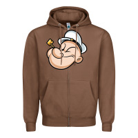 Chestnut The Sailor Popeye Zipper Hoodie - artisFamous