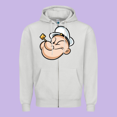 The Sailor Popeye Zipper Hoodie Designed By Artisfamous