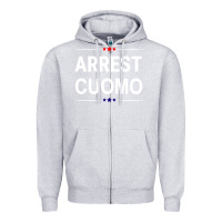 Heather Grey anti cuomo political Zipper Hoodie - artisFamous