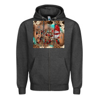 Charcoal Heather merry christmas gnome Zipper Hoodie - JahusDesignShop