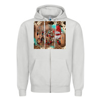 Dove Grey merry christmas gnome Zipper Hoodie - JahusDesignShop