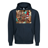 Navy merry christmas gnome Zipper Hoodie - JahusDesignShop