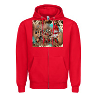 Red merry christmas gnome Zipper Hoodie - JahusDesignShop