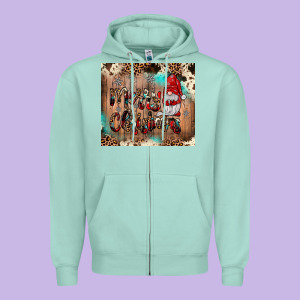 Merry Christmas Gnome Zipper Hoodie Designed By Jahusdesignshop