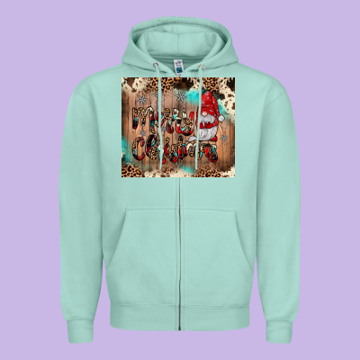 Merry Christmas Gnome Zipper Hoodie Designed By Jahusdesignshop