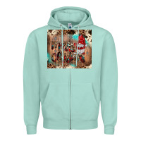Seafoam merry christmas gnome Zipper Hoodie - JahusDesignShop