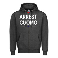 Charcoal Heather anti cuomo political Zipper Hoodie - artisFamous