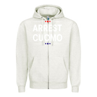 Oatmeal Heather anti cuomo political Zipper Hoodie - artisFamous