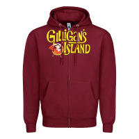 Burgundy gilligan island film Zipper Hoodie - artisFamous