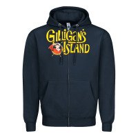 Navy gilligan island film Zipper Hoodie - artisFamous