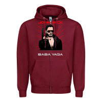 Burgundy the baba yaga Zipper Hoodie - artisFamous