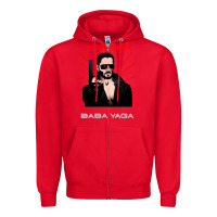 Red the baba yaga Zipper Hoodie - artisFamous