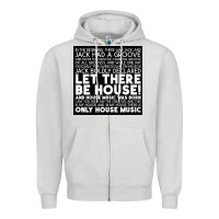 Dove Grey Let there be house music Zipper Hoodie - artisFamous