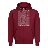 Burgundy Joy Division Classic Zipper Hoodie - artisFamous