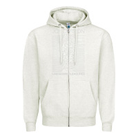 Oatmeal Heather Joy Division Classic Zipper Hoodie - artisFamous