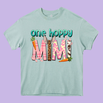 One Hoppy Mimi Easter Day Heavy Core Tee Designed By Howdyjamesfarm