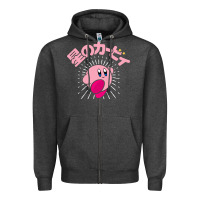 Charcoal Heather kirby kanji classic Zipper Hoodie - artisFamous