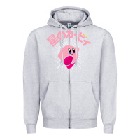 Heather Grey kirby kanji classic Zipper Hoodie - artisFamous