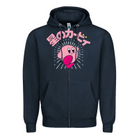 Navy kirby kanji classic Zipper Hoodie - artisFamous