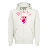 Oatmeal Heather kirby kanji classic Zipper Hoodie - artisFamous