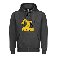 Charcoal Heather norm macdonald cartoon Zipper Hoodie - artisFamous