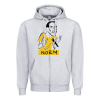 Heather Grey norm macdonald cartoon Zipper Hoodie - artisFamous