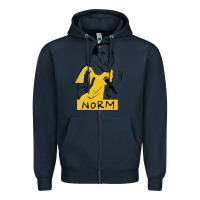 Navy norm macdonald cartoon Zipper Hoodie - artisFamous