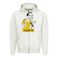 Oatmeal Heather norm macdonald cartoon Zipper Hoodie - artisFamous