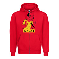 Red norm macdonald cartoon Zipper Hoodie - artisFamous