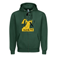 Sports Green norm macdonald cartoon Zipper Hoodie - artisFamous