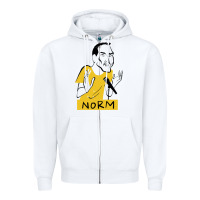 White norm macdonald cartoon Zipper Hoodie - artisFamous