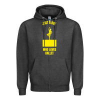 Charcoal Heather just a boy who loves ballet Zipper Hoodie - artisFamous