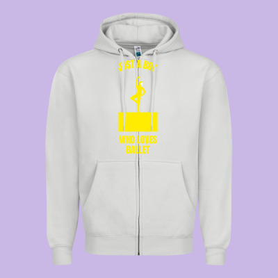 Just A Boy Who Loves Ballet Zipper Hoodie Designed By Artisfamous