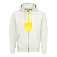 Oatmeal Heather just a boy who loves ballet Zipper Hoodie - artisFamous