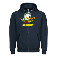 Navy throwback oregon Zipper Hoodie - artisFamous